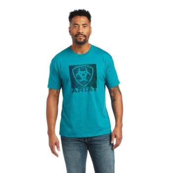 Ariat Ariat Gradient T-Shirt Turkizna Zelene | YU18aNJ4