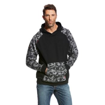 Ariat FR DuraStretch Patriot Hoodie Črne | bynFQtim