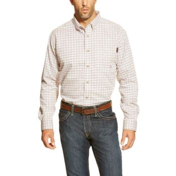 Ariat FR Gauge Work Shirt Bele Večbarvni | 6M5myRXT