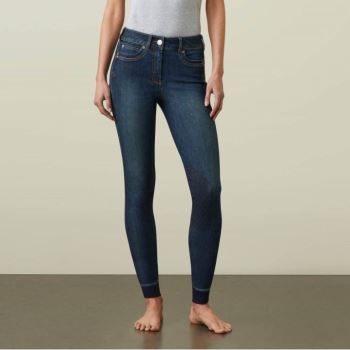 Ariat Halo Denim Knee Patch Breech Marine | LVRusd69