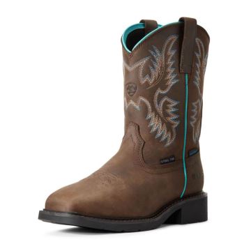 Ariat Krista Waterproof Steel Toe Work Boot Temno Rjave | SP8lTWS3