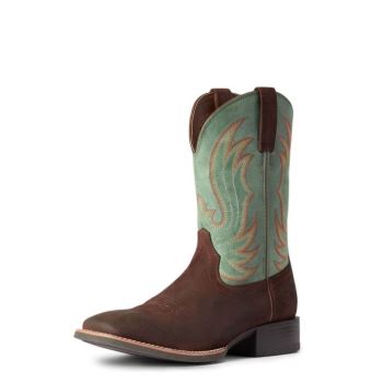 Ariat Sport Cason Western Boot Mahogany Suede | vuH7XOa5