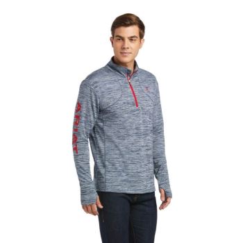 Ariat Team Gridwork 1/4 Zip Baselayer Temno Modre | FXRTC6VE