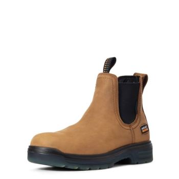 Ariat Turbo Chelsea Waterproof Work Boot Aged Bark | RsZeG78l